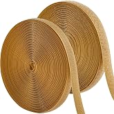 ECOHomes Sew On Hook and Loop Tape for Fabric (1/2 Inch x 33 Feet, Beige) | Sewable Sew-On Strips for Clothing, Clothes, Fabric, No Adhesive, Sewing Fastener Straps, Easy Sew In, Strong Grip