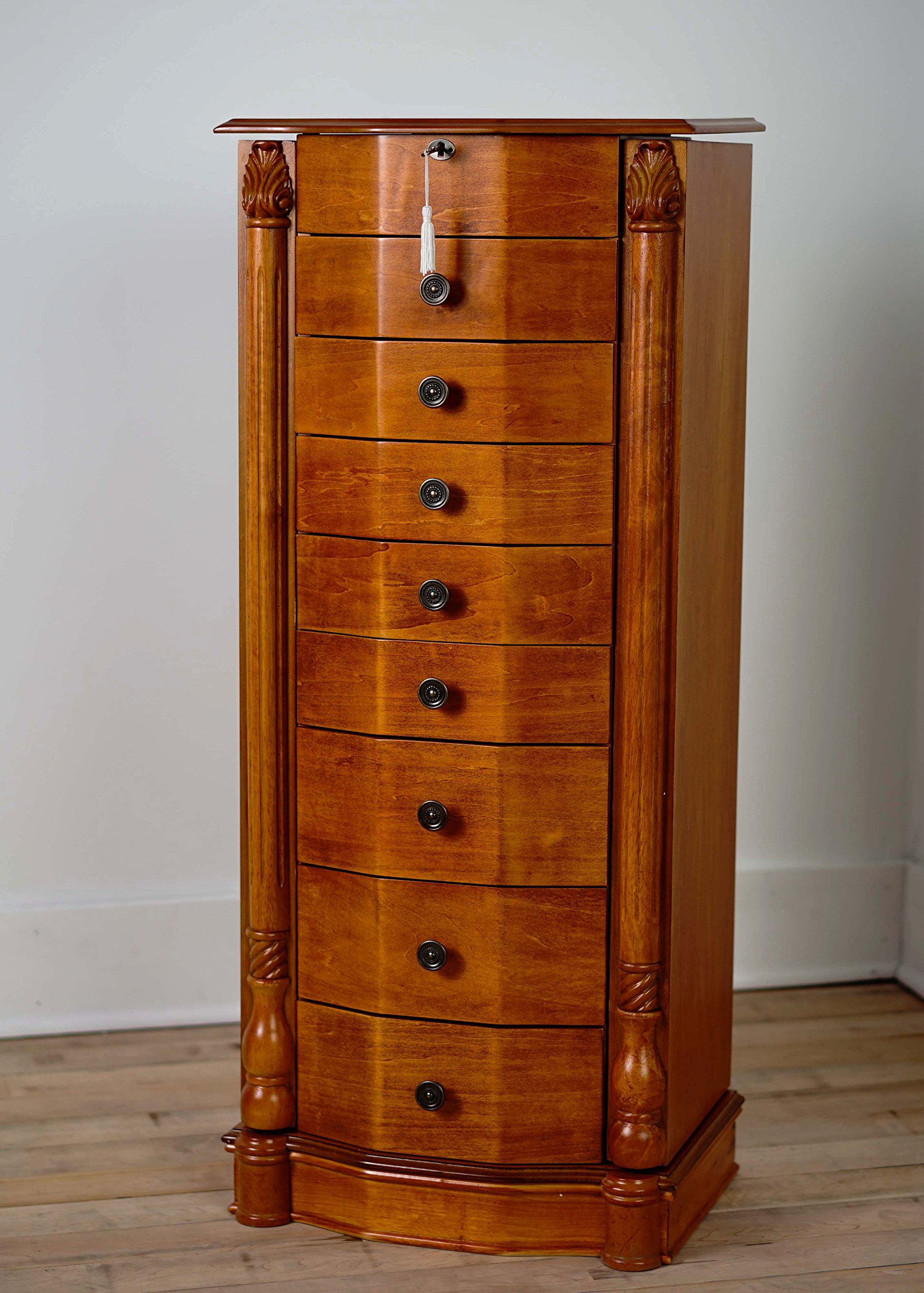 Roman Honey Oak Jewelry Armoire by Hives Honey eBay