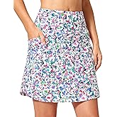Viodia Women's 18" Long Swim Skirt with Pockets High Waisted Tummy Control Bathing Suit Bottoms Modest Swimsuits with Skirts