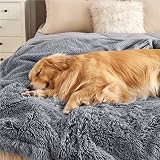 Bedsure Waterproof Dog Blanket Extra Large 152x203cm Grey Fleece Mat view 5