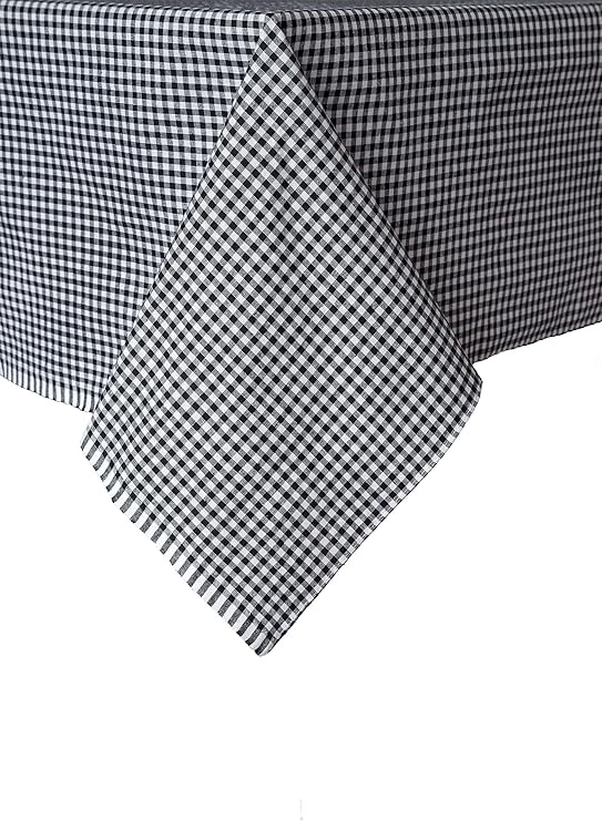 Tablecloth Mini Gingham Linen Cotton Checkered Rectangle