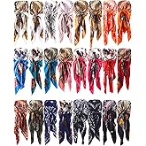 Liitrsh 24 Pcs 35 Inch Satin Large Head Scarves for Women Silk Head Wrap Vintage Bandanas Square for Women, 24 Designs