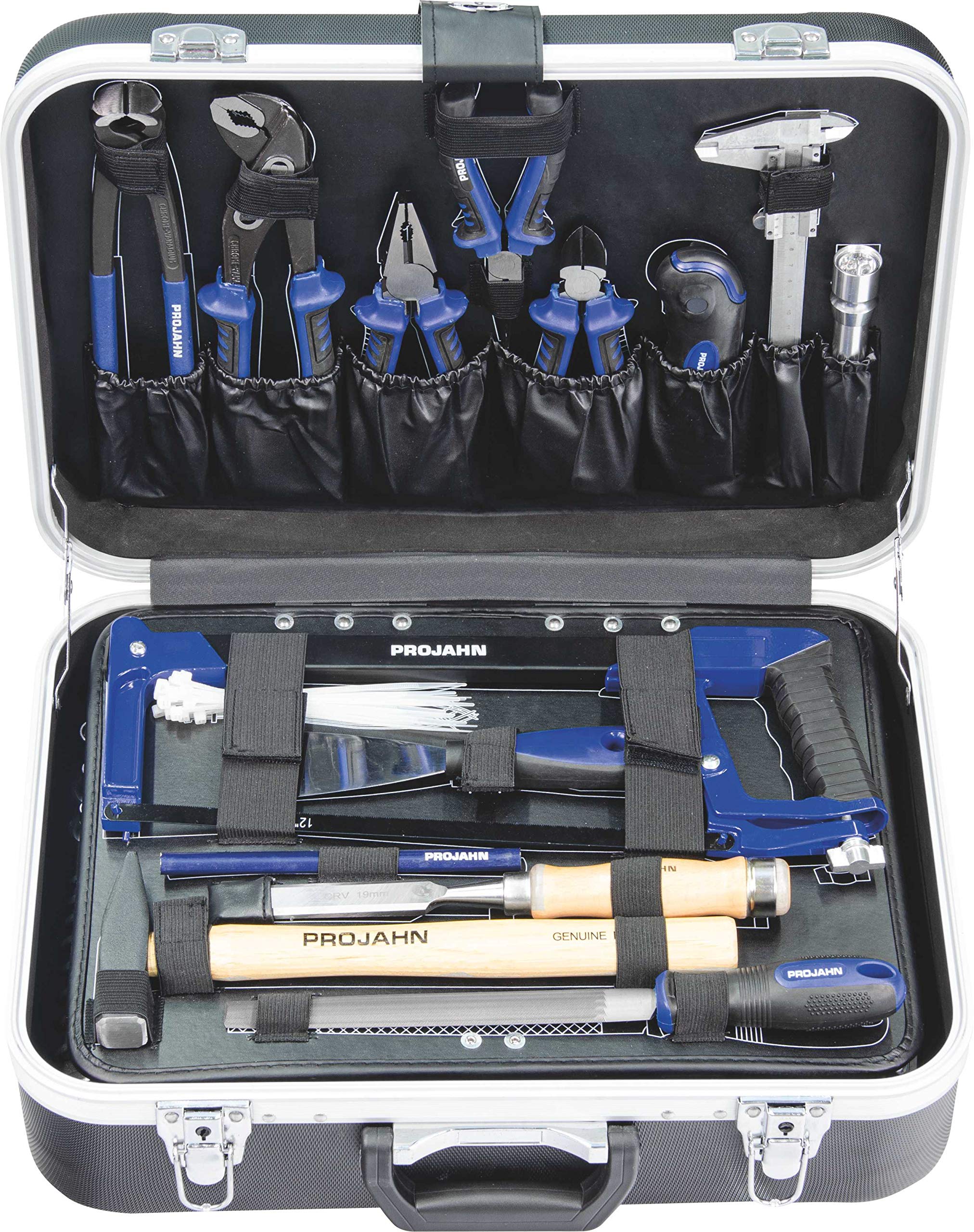 PROJAHN 8681 1/4 Plus 1/2-Inch Universal Tool Case - Black (149-Piece)