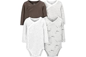 Simple Joys by Carter's unisex-baby 4-pack Side Snap BodysuitBodystocking