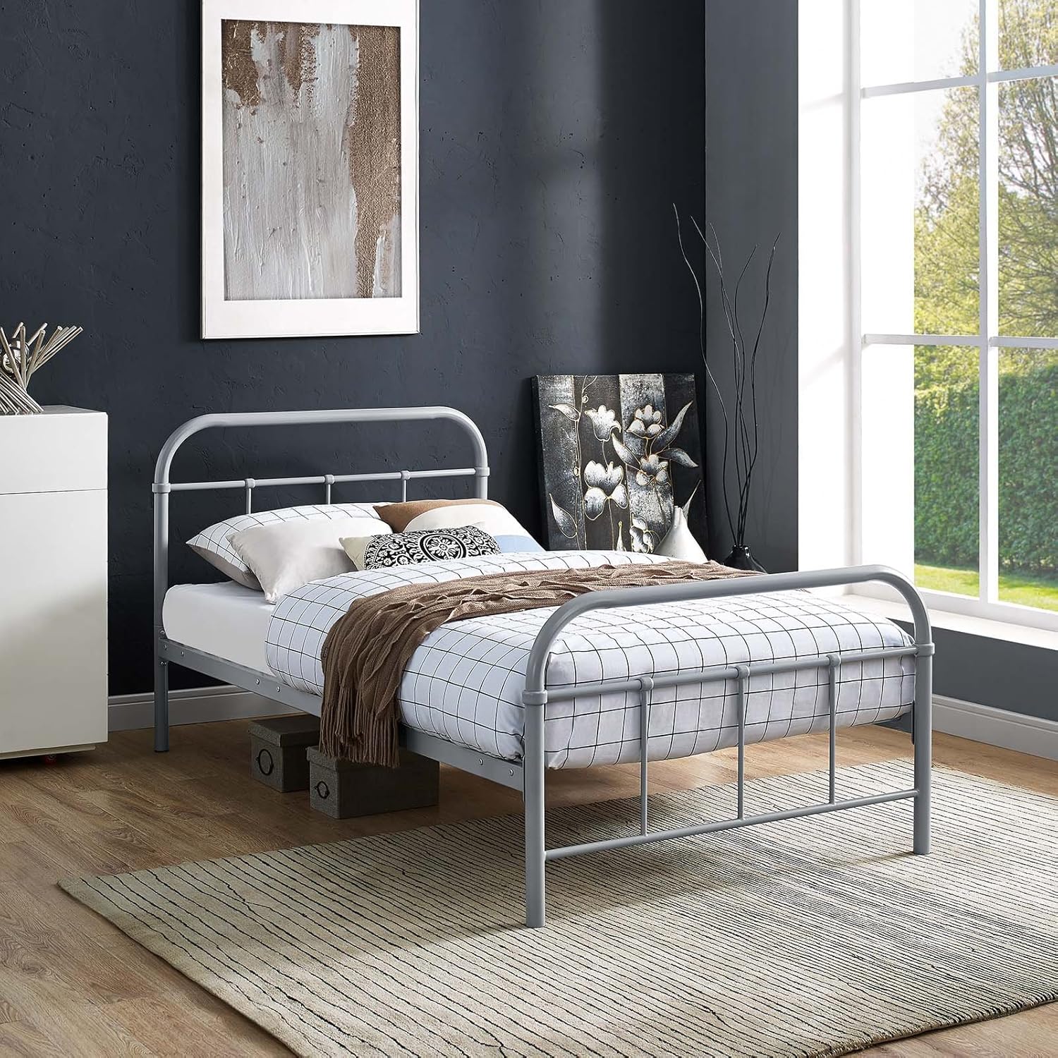 Best twin bed frame in grey