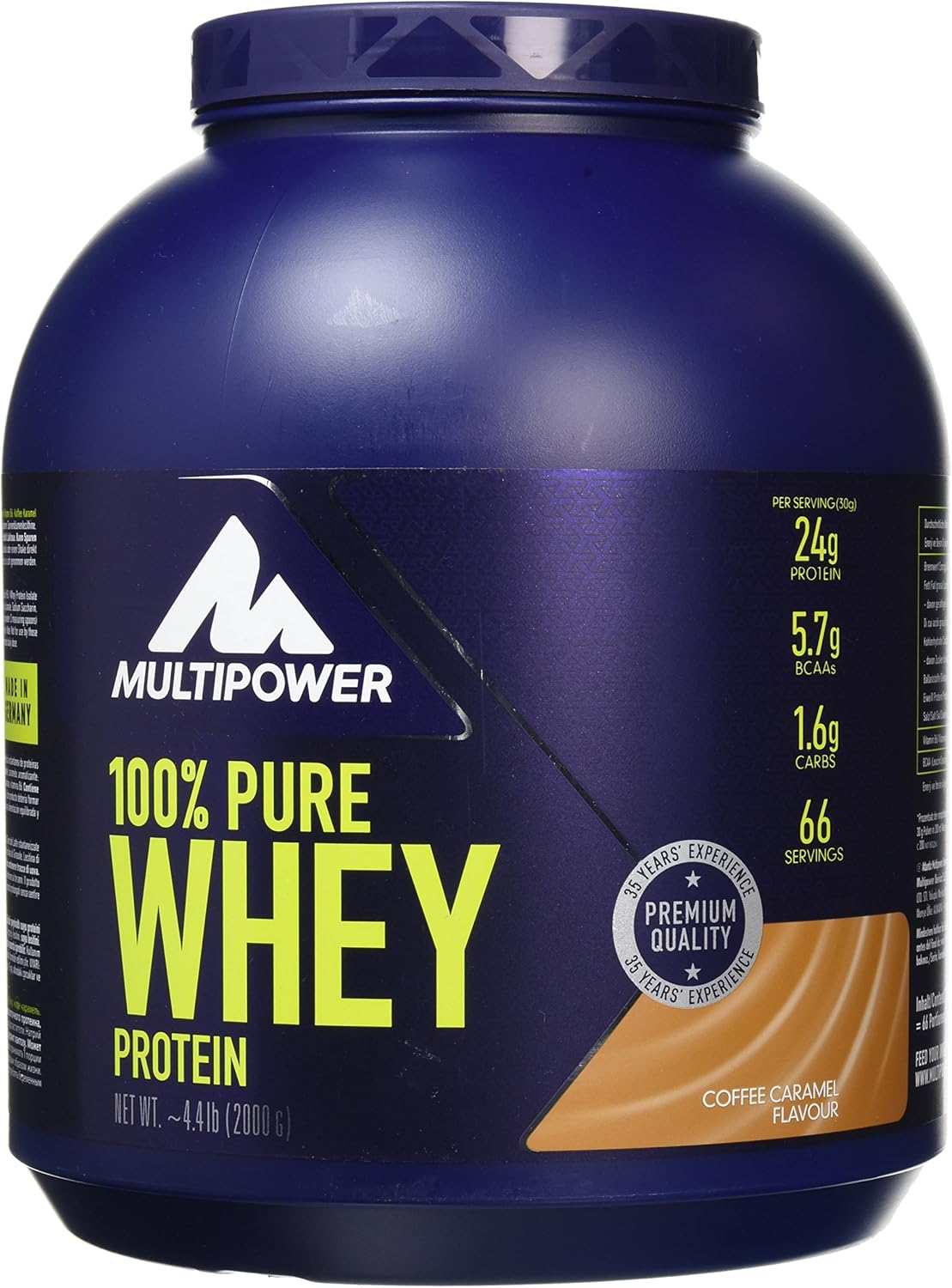 Multipower 2000 g Coffee Caramel 100 Percent Pure Whey Protein Powder