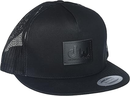 black leather trucker hat