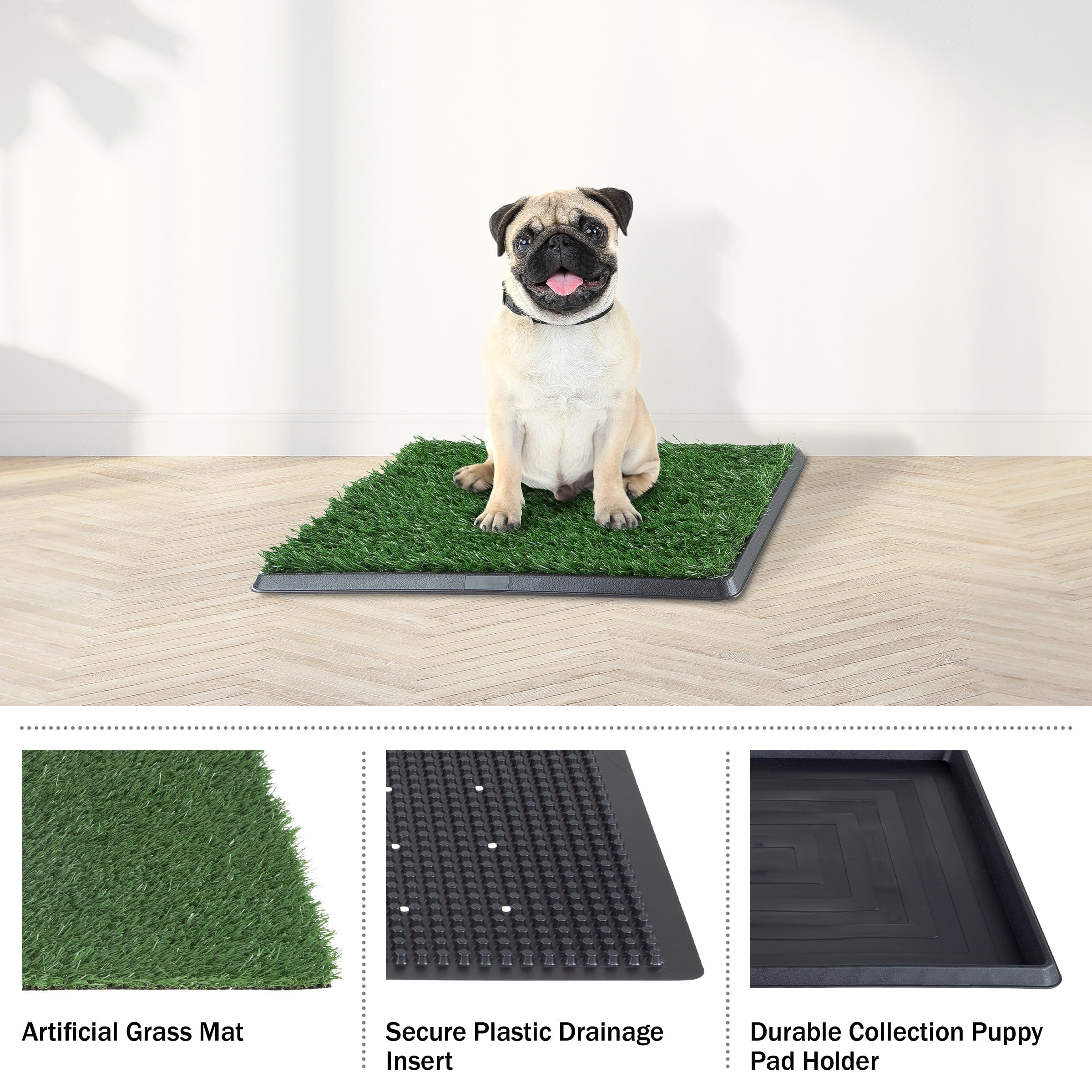 Artificial Grass Puppy Pee Pad for Dogs and Small Pets 16x20 Reusable