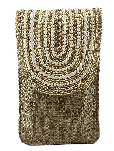 Surbhi Jute Saree Clutch Mobile Pouch Waist Clip Ladies Purse Gift for Women