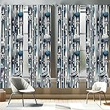 Ambesonne Space Window Curtains Pack of 2, Planets