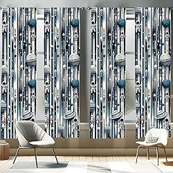 Ambesonne Space Window Curtains Pack of 2, Planets