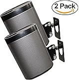 2 x SONOS PLAY 1 Wall Mount, Twin Pack, (NOT Compatible with SONOS ONE) Adjustable Swivel & Tilt Mechanism, 2 Brackets For Play:1 Speaker with Mounting Accessories, Black
