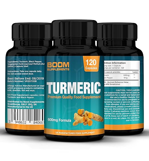 Turmeric Capsules 600mg Max Strength 120 Turmeric Capsules High