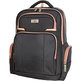 Dockers Harbor Durable Polyester Classic Laptop Travel Backpack, Black