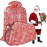 Aboofx 2 Packs Bike Gift Bag, Extra Large 80 x 60 Inches Jumbo Christmas Bags with Tags & String Ties for Bicycles Heavy Duty Pack Christmas Decoration
