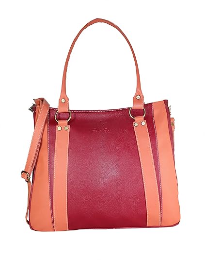 Fargo Youth PU Leather Womens & Girls Shoulder Handbag With Adjustable Strap (Maroon_FGO-056)