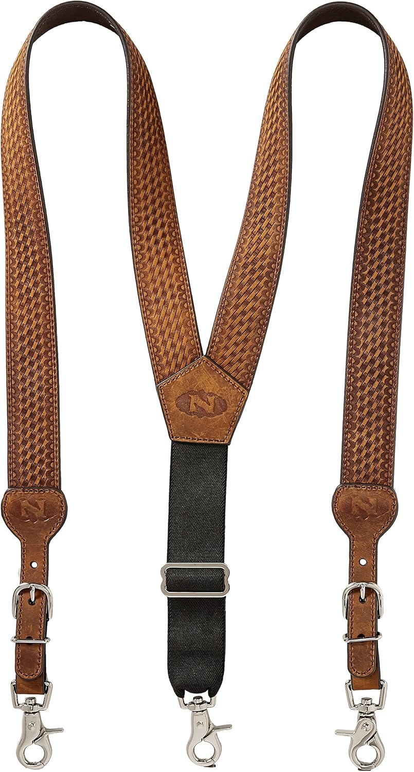 Buy Nocona Men's Basic Basket Leather Suspender at Amazon.in