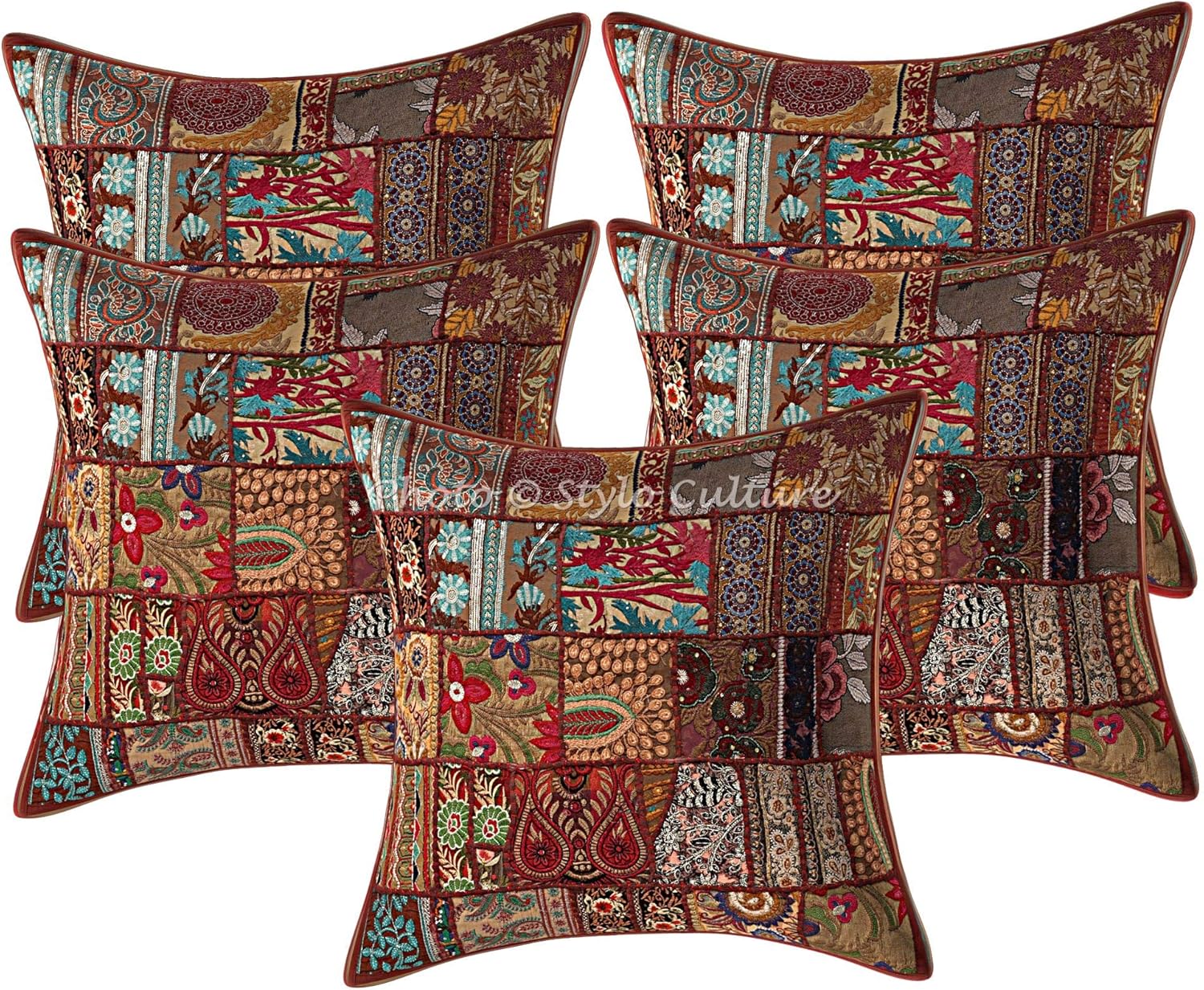 Amazon Com Stylo Culture Indian Decorative Large Throw Pillows