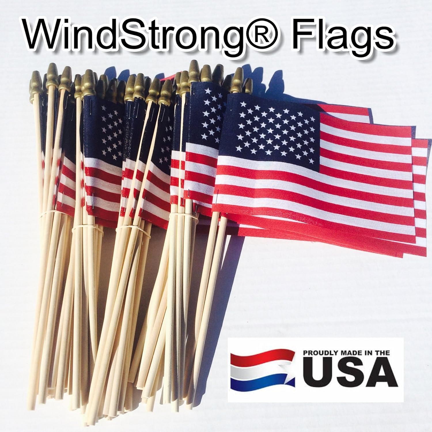 Lot of 504x6 Inch Double Sided US American Hand Held