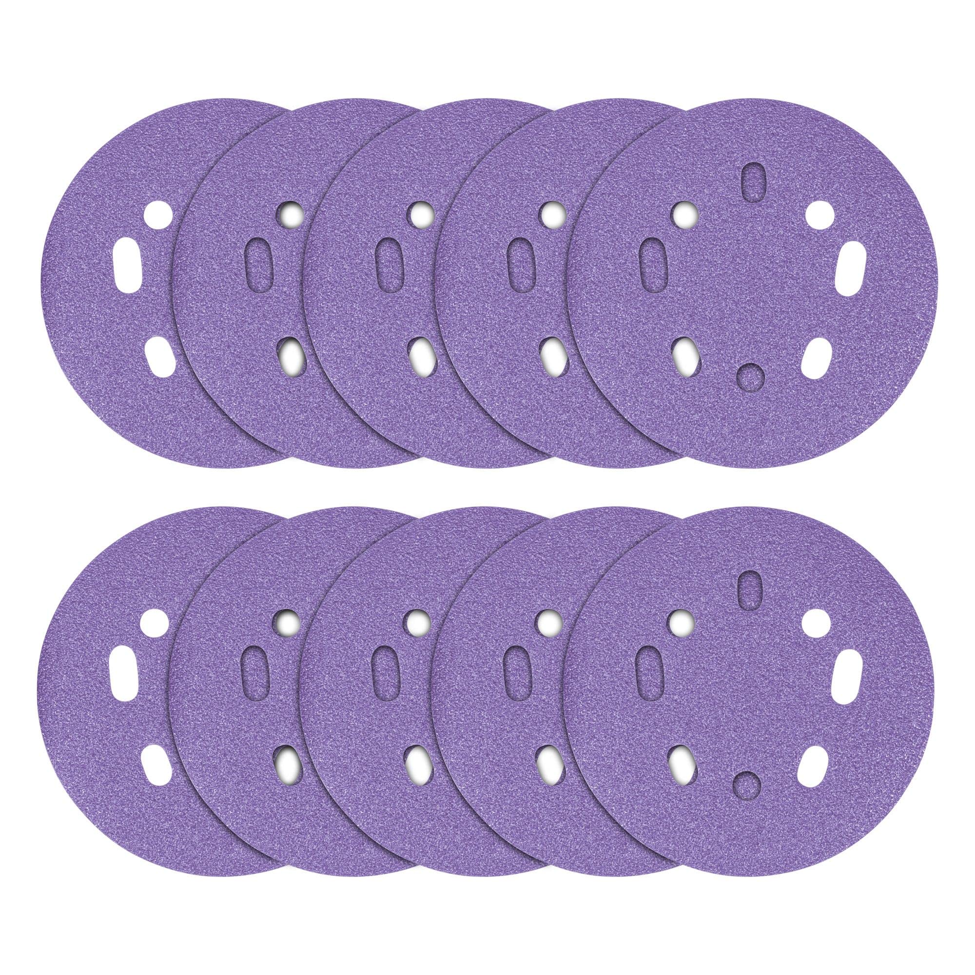Trend Zirconium 125mm Random Orbit 80 Grit Abrasive Sanding Discs, AB/125/80Z, Pack of 10 — image 1