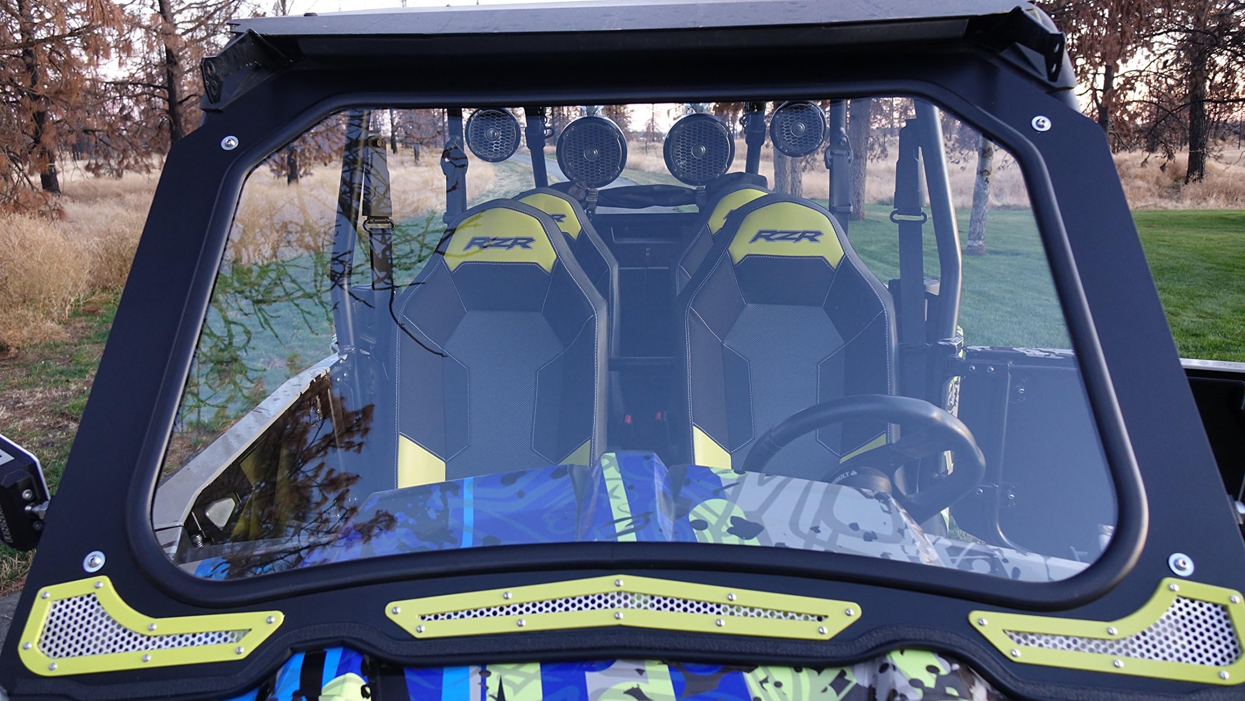 Polaris RZR XP 1000, 2015+ RZR 900 Full DOT Glass Winshield by Inner Demon Motorsports (Red)