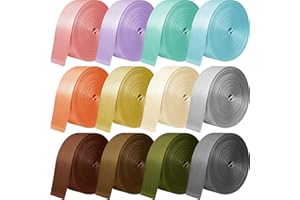 YOGHAVRS Nylon Webbing 1 Inch 1.5 Inch, 12 Rolls Webbing Strap for for Bags, Pets, Climbing Outdoors Indoors Crafting DIY