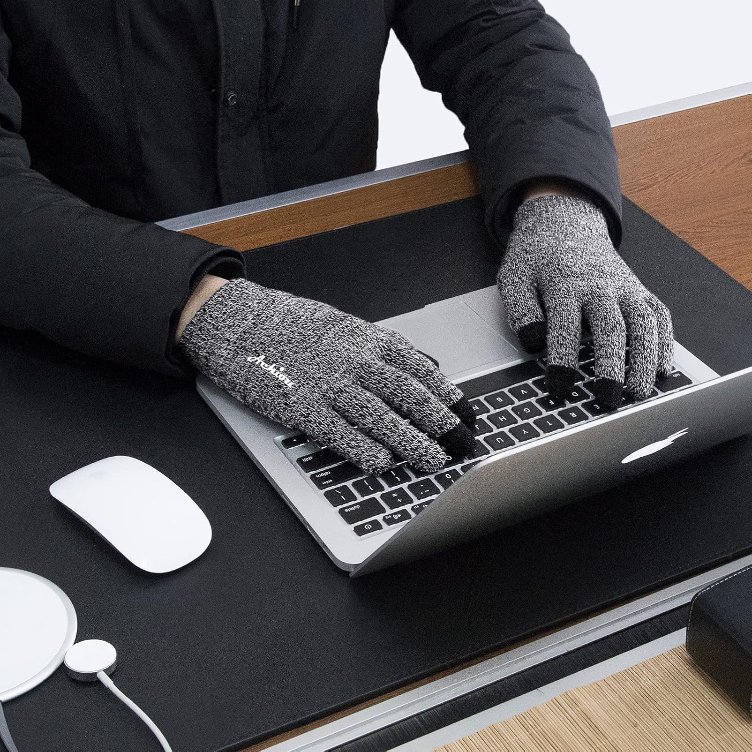 Achiou Winter Knit Gloves Thicken Warm Touchscreen Thermal Soft Lining Texting Generation Ⅱ Upgraded : Clothing