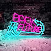 Back To The Future Neon Sign, Dimmable Movie Theme Neon Light, USB Powered Gamer Garage Bedroom Party Club Wall Decor Art Lights Christmas Birthday Gifts(15.4 * 10.2in)