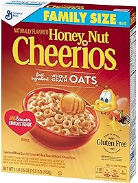 Honey Nut Cheerios Naturally Flavored Sweetened Whole Grain Oat Cereal, 19.5 Ounce