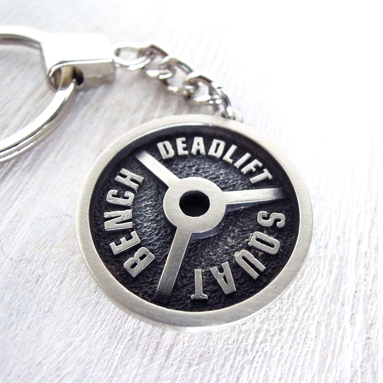 Gym and Powerlifting Keychain Always Forward Weight Plate