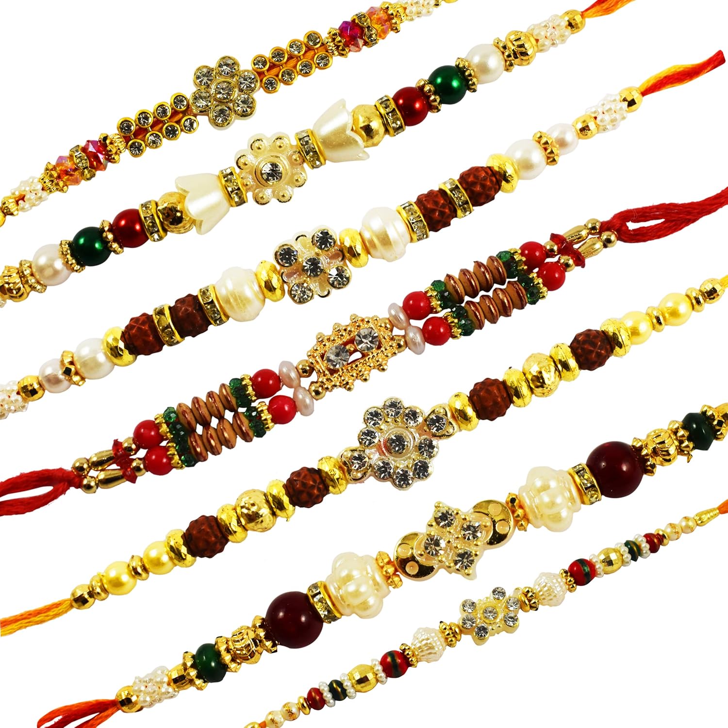 urvi creation set of 7 rakhi for brother, rakhi for bhaiya, rakhi gift for brother
