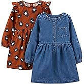 Simple Joys by Carter's Girls 2-Pack Long-Sleeve Dress Set
