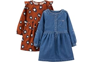 Simple Joys by Carter's Girls' 2-Pack Stretch Rib Dresses