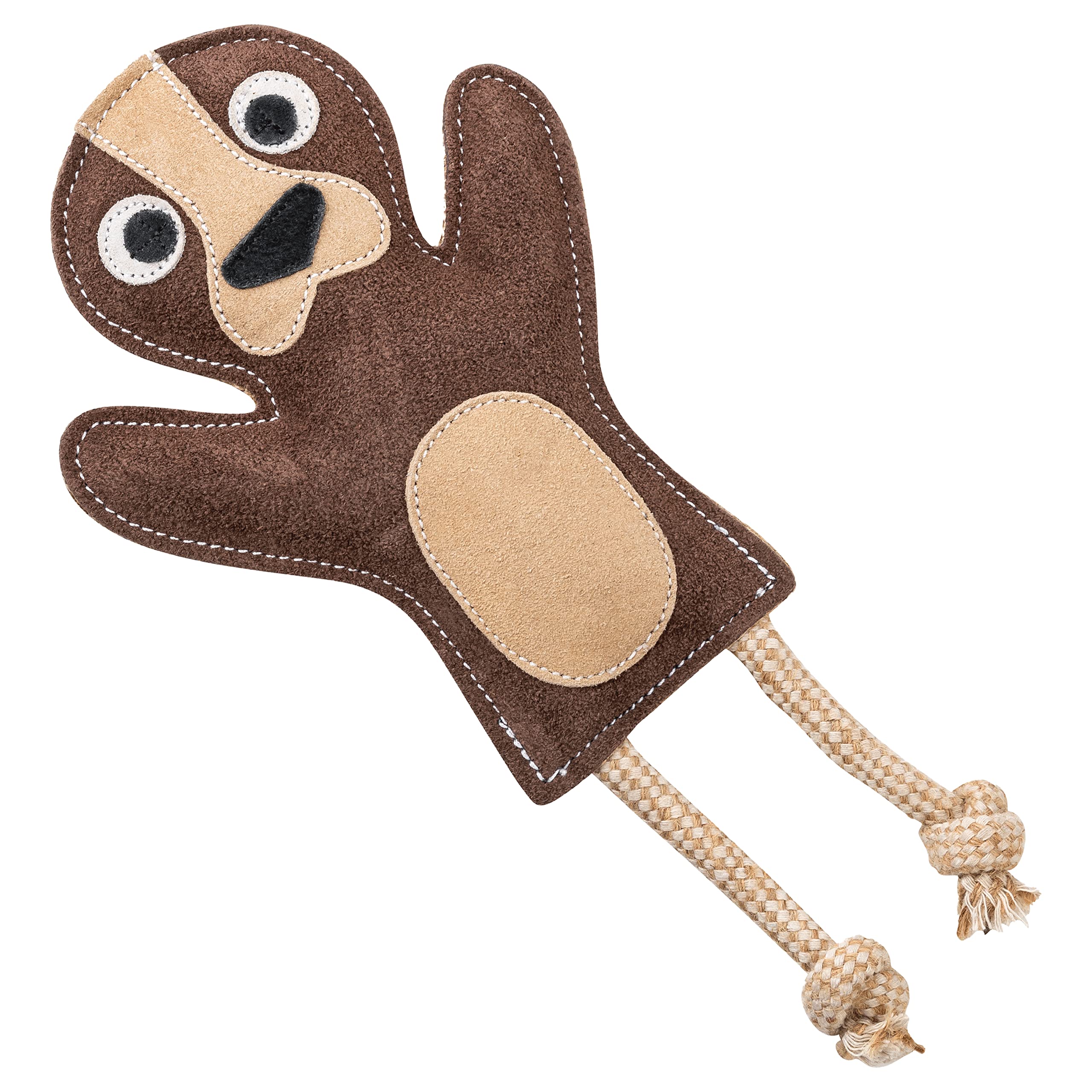 Schnüffelfreunde Dog Toy - Diego - Sloth with Pull Rope - Leather Toy for Dogs