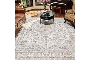 Area Rug for Living Room 5x7 Large Carpet-Machine Washable Vintage Traditional Rugs for Bedroom Dining Room Office Rug Non Sl