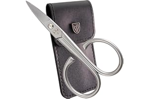 3 Swords Germany Solingen - brand quality STAINLESS STEEL INOX CURVED NAIL SCISSORS - STRONG SCISSORS FOR STRONG PEOPLE with case by 3 Swords Germany