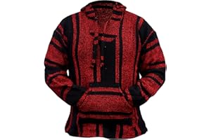 BAJA DIRECT Del Mex Mexican Baja Hoodie Hippie Surf Poncho Sweater Sweatshirt Pullover Jerga