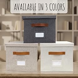 ZICOTO Decorative File Organizer Box Set of 2