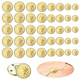 40 Pieces Metal Gold Blazer Button Set Vintage