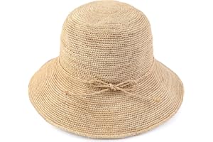 Melesh Women's Bucket Hats Fashion Womens Summer Beach Sun Straw Hat