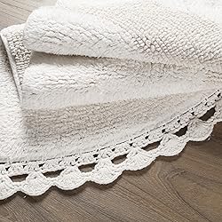 Savi Home Half Circle Bohemian Bathroom Rug with