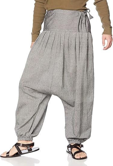 Amazon チャイハネ チャイハネ カダルサルエルパンツ ユニセックス Nww 0455 グレー 日本 パンツ丈 104cm ウエスト 100cm ヒモmax 100cm ロングパンツ 通販