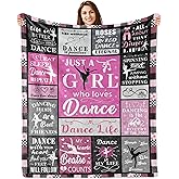 Wyhcxl Dance Gifts, Dance Recital Gifts for Girls, Dance Gifts for Girls 8-12, Dance Competition Gifts, Dance Team Gifts, Dance Sister Gifts, Dance Blanket 60"X 50"