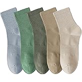 RICOTNSOCS Women's Quarter Crew Cotton Anti-Pilling Lightweight Breathable Ankle Athletic Casual Socks for Women