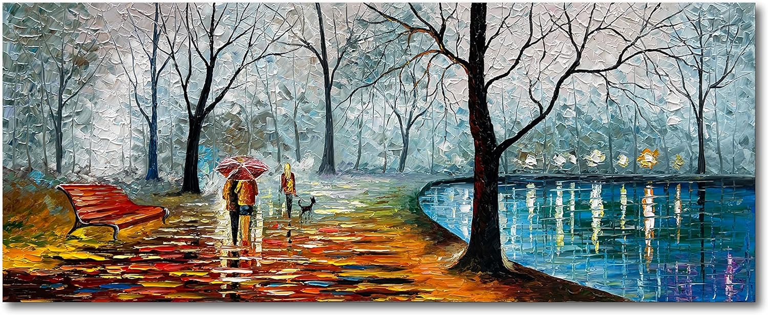 Paintings - Diathou Contemporary Abstract art painting, canvas wall art, natural landscape art oil painting, Art Wall decoration painting Bedroom wall decoration 24x60 inches