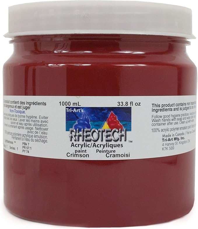 TriArt 1000ml Rheotech Paint, Crimson Amazon.co.uk Kitchen & Home