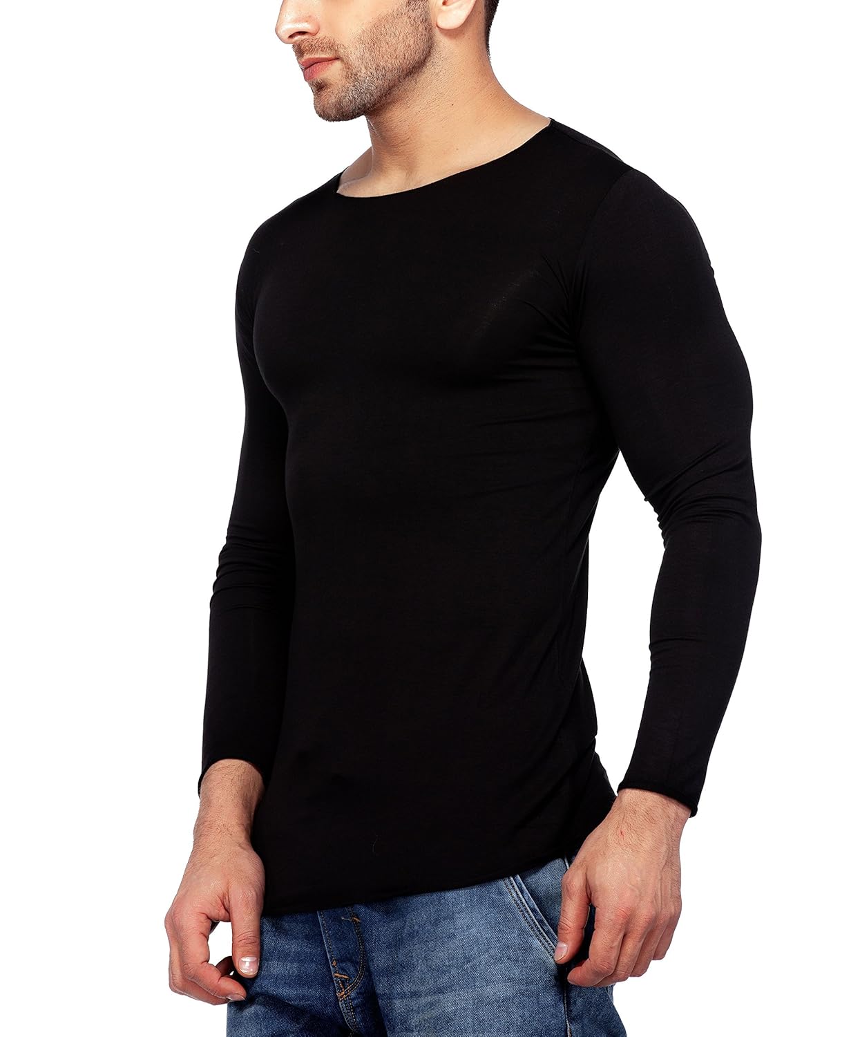 tinted men's viscose t-shirt (pack of 1) (tj102vf_navy blue_medium)