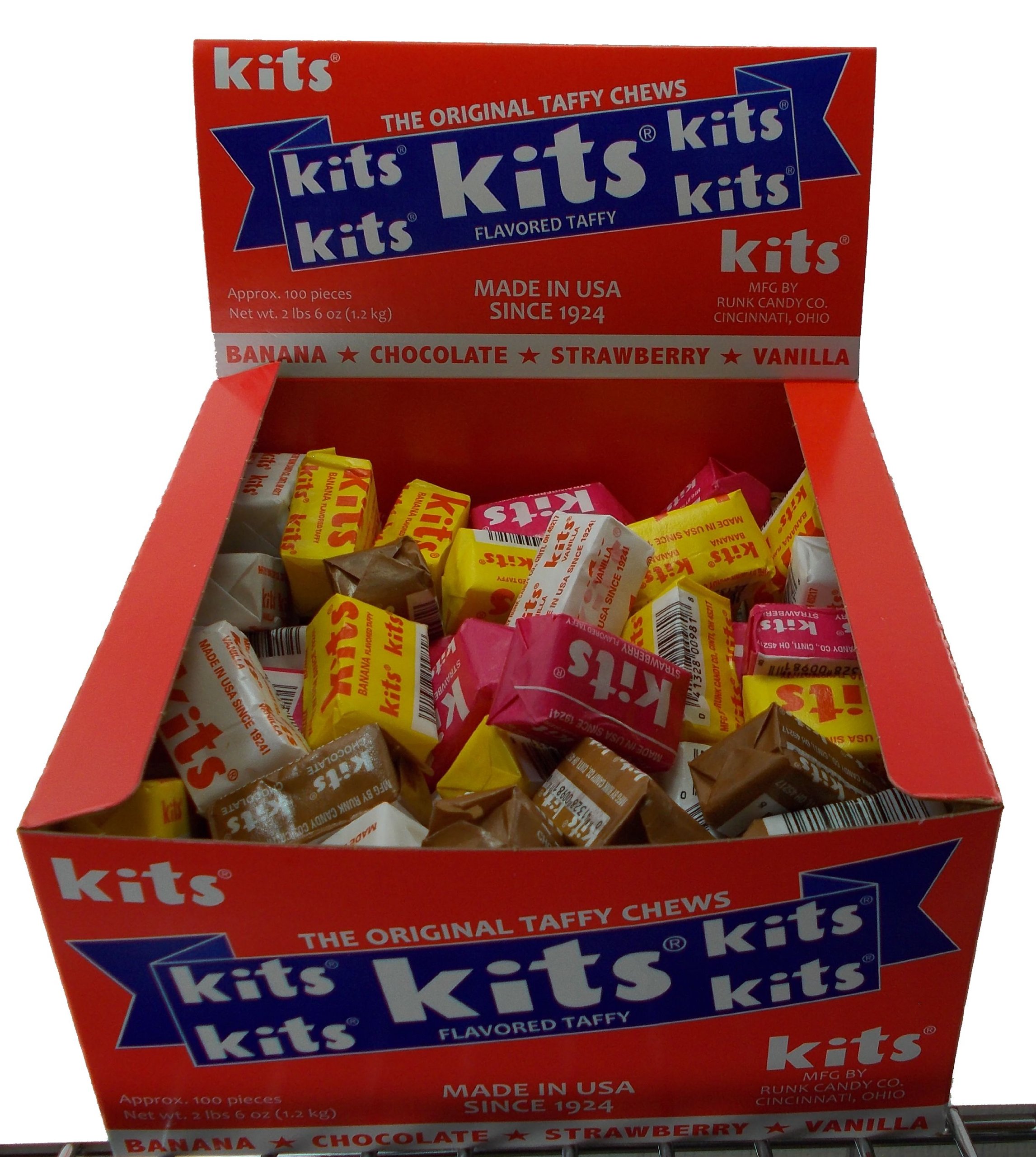 BB Bats Taffy 4 Assorted Flavors 100 Count Box Taffy