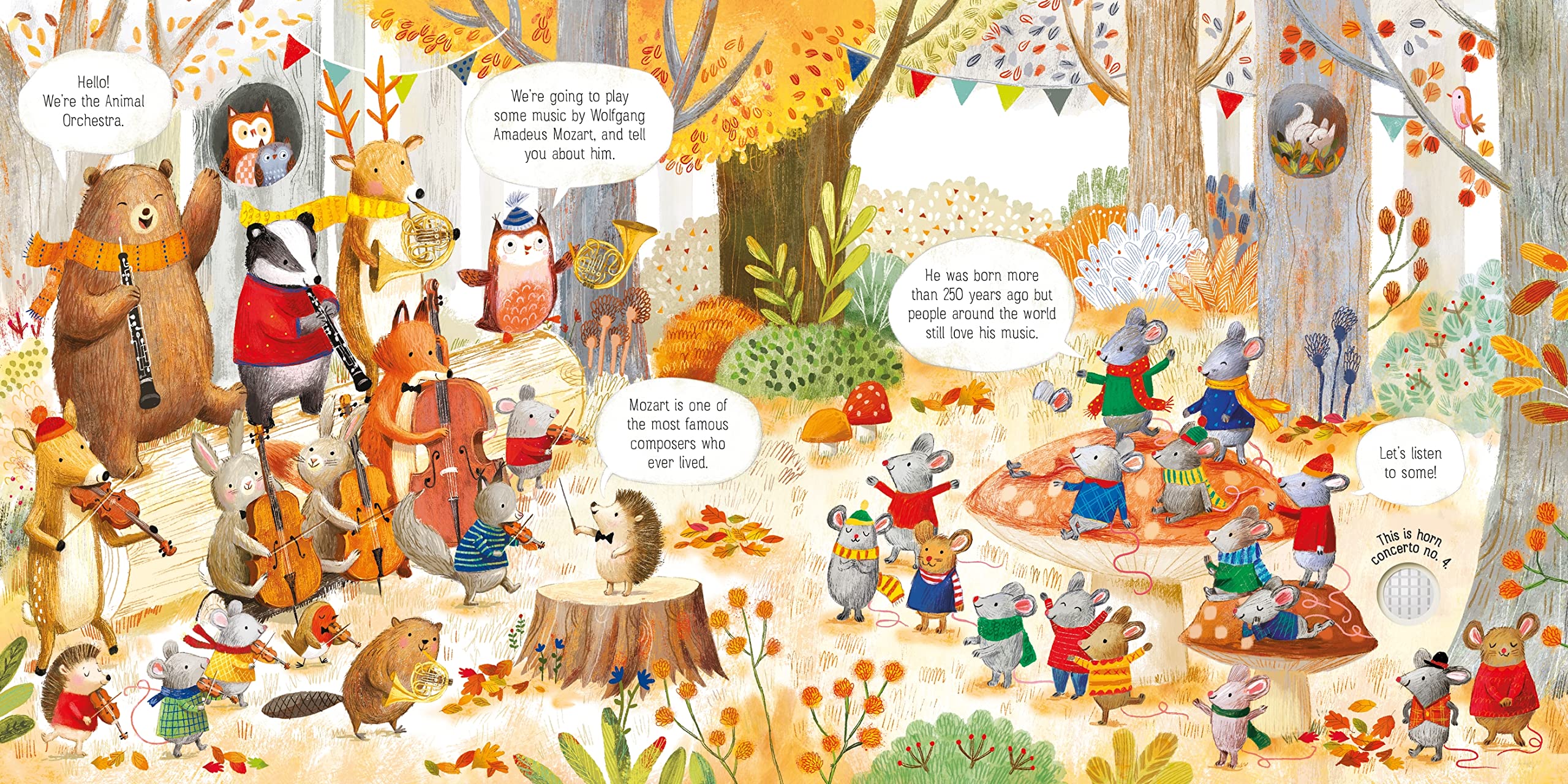 Animal Orchestra Plays Mozart: A Magical Journey through a Forest Set to the Music of Mozart, Played by Animal Friends, and Includes Enchanting ... Sounds for Toddlers (Musical Books) Animal Orchestra Plays Mozart: A Magical Journey through a Forest Set to the Music of Mozart, Played by Animal Friends, and Includes Enchanting ... Sounds for Toddlers (Musical Books) Board book Paperback