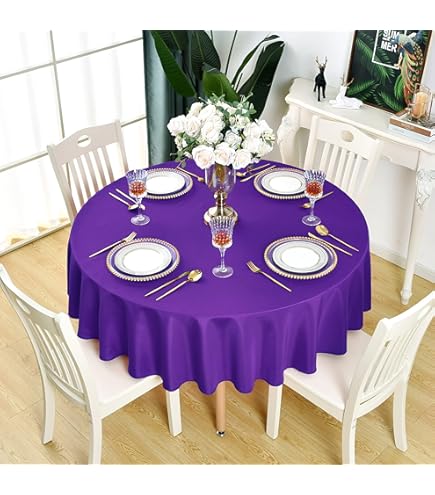 Sancua - Mantel Redondo De 160 Cm, Resistente Al Agua, Lavable, De